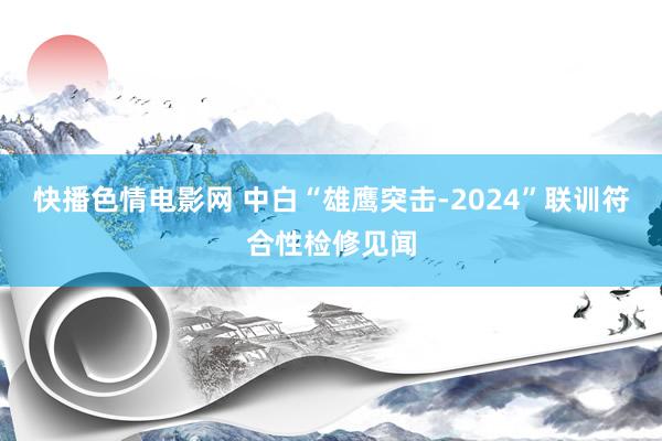 快播色情电影网 中白“雄鹰突击-2024”联训符合性检修见闻