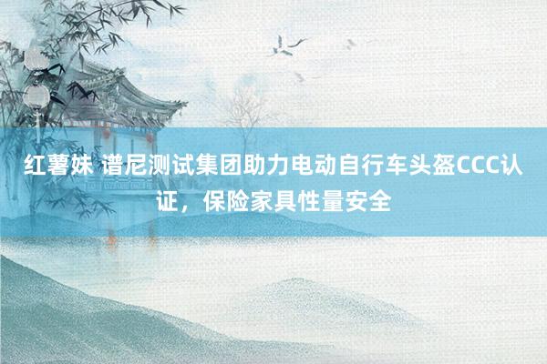 红薯妹 谱尼测试集团助力电动自行车头盔CCC认证，保险家具性量安全