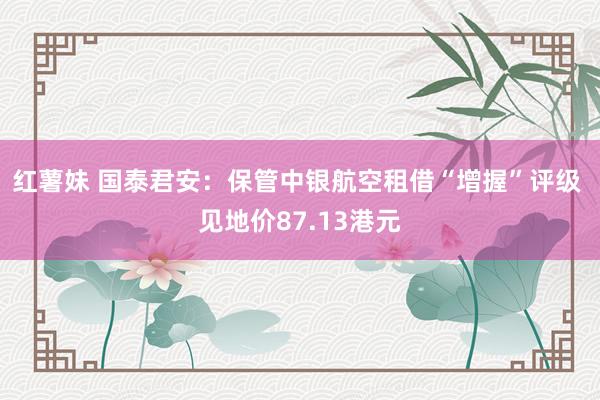 红薯妹 国泰君安：保管中银航空租借“增握”评级 见地价87.13港元