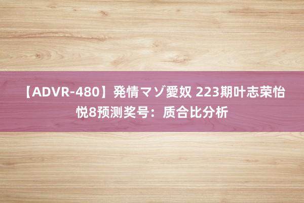 【ADVR-480】発情マゾ愛奴 223期叶志荣怡悦8预测奖号：质合比分析