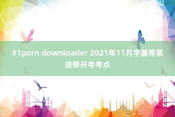 91porn downloader 2021年11月字画等第进修开考考点