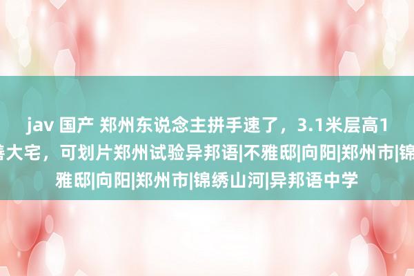 jav 国产 郑州东说念主拼手速了，3.1米层高162m²起步的纯改善大宅，可划片郑州试验异邦语|不雅邸|向阳|郑州市|锦绣山河|异邦语中学