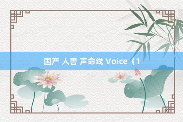 国产 人兽 声命线 Voice（1